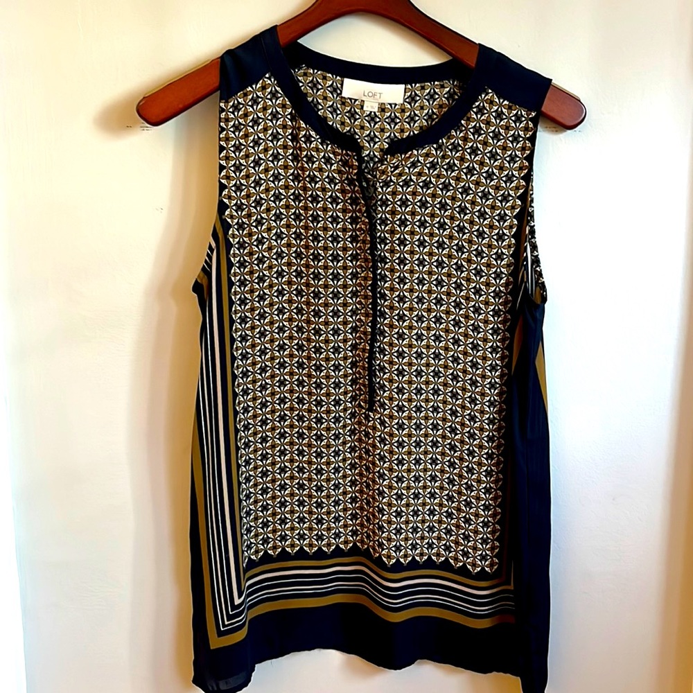 Loft Navy Tunic blouse, M